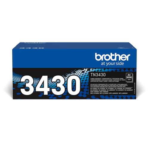 Brother TN3430 - Black - original - toner cartridge - for Brother HL-L5000, L5050, L5100, L5200, L6450, MFC-L5700, L5750, L6800, L6900, L6950, L6970