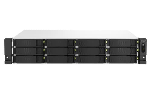 QNAP TS-1264U-RP - NAS server - 12 bays - rack-mountable - SATA 6Gb/s - RAID 0, 1, 5, 6, 10, JBOD, 50, 60 - RAM 8 GB - 2.5 Gigabit Ethernet - iSCSI support - 2U
