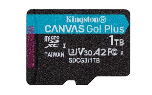 Kingston Canvas Go! Plus - Flash memory card - 1 TB - A2 / Video Class V30 / UHS-I U3 / Class10 - microSDXC UHS-I