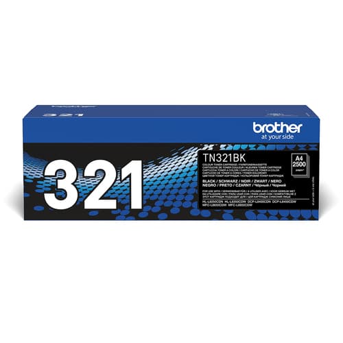 Brother TN321BK - Black - original - toner cartridge - for Brother DCP-L8400, DCP-L8450, HL-L8250, HL-L8350, MFC-L8650, MFC-L8850