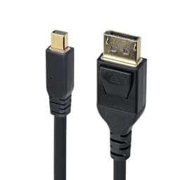 StarTech.com Mini DP to DisplayPort 1.4 Cable 8K 60Hz HBR3 4K - DisplayPort cable - Mini DisplayPort (M) to DisplayPort (M) latched - Displayport 1.4/Thunderbolt 2 - 3.1 m - 8K60Hz (7680 x 4320) support, 4K120Hz (3840 x 2160) support - black