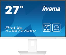 iiyama ProLite XUB2797QSU-W2 - LED monitor - 27" - 2560 x 1440 QHD @ 100 Hz - IPS - 300 cd/m� - 1300:1 - 1 ms - HDMI, DisplayPort - speakers - matt white