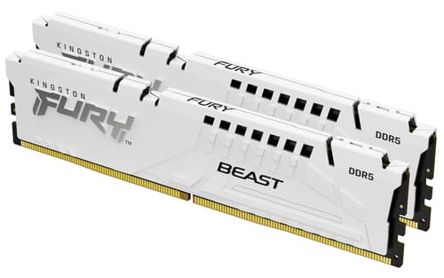 Kingston FURY Beast - DDR5 - kit - 32 GB: 2 x 16 GB - DIMM 288-pin - 6800 MHz / PC5-54400 - CL34 - 1.4 V - unbuffered - on-die ECC - white