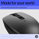 HP 715 - Mouse - multi-device, rechargeable - 7 buttons - wireless, wired - Bluetooth 3.0, 2.4 GHz - USB wireless receiver - black thumbnail 7