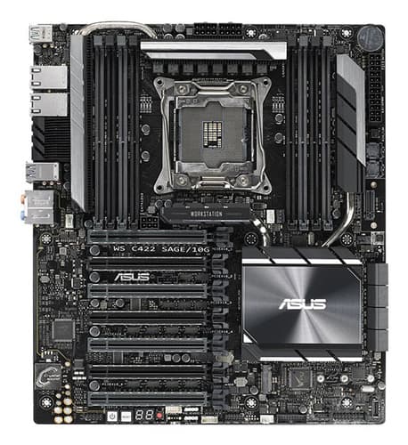 ASUS WS C422 SAGE/10G - Motherboard - SSI CEB - LGA2066 Socket - C422 Chipset - USB 3.1 Gen 1, USB-C Gen2, USB 3.1 Gen 2 - 2 x 10 Gigabit LAN - HD Audio (8-channel) — view 5