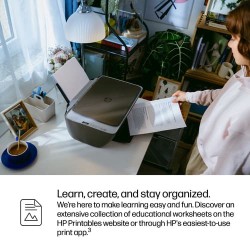 HP Deskjet 2921 All-in-One - Multifunction printer - colour - ink-jet - 216 x 297 mm (original) - A4/Legal (media) - up to 6 ppm (copying) - up to 7.5 ppm (printing) - 60 sheets - USB 2.0, Wi-Fi(n) - black cement with evening fog accents — view 10
