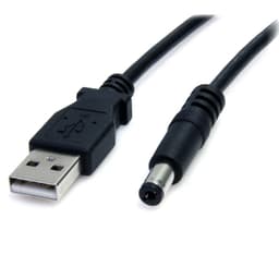 StarTech.com 2m USB to Type M Barrel Cable - USB to 5.5mm 5V DC Cable - USB to Barrel Jack 5V DC Plug (USB2TYPEM2M) - Power cable - USB (power only) (M) to DC jack 5.5 mm (M) - 2 m - molded - black