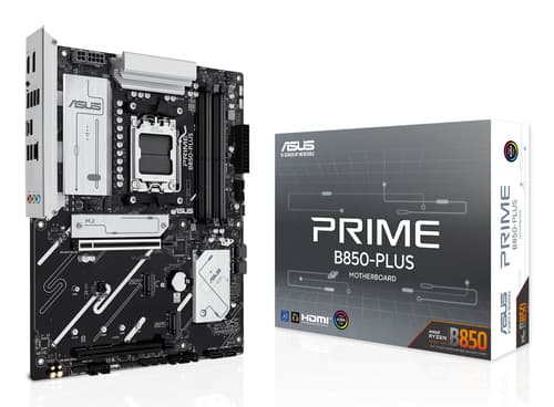ASUS PRIME B850-PLUS-CSM - Motherboard - ATX - Socket AM5 - AMD B850 Chipset - USB-C 3.2 Gen2, USB 3.2 Gen 2, USB 3.2 Gen 1, USB-C 3.2 Gen 1 - 2.5 Gigabit LAN - onboard graphics (CPU required) - HD Audio (8-channel)