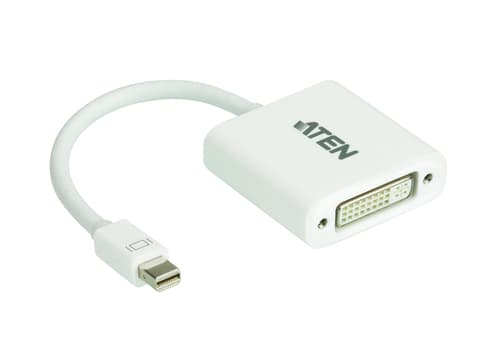 ATEN VC960 - Video adapter - Mini DisplayPort (M) to DVI-D (F) - white - for P/N: 0AD8-8012-70MG, VE901T-AT-E