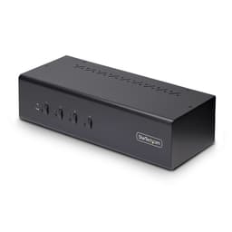 StarTech.com 4-Port Dual-Monitor DisplayPort KVM Switch, 4K 60Hz, 2x USB 5Gbps Hub Ports, 2x USB 2.0 HID Ports, Hotkey and Push-Button Switching, TAA Compliant - 3.5mm Audio, HDCP (P4DD46A2-KVM-SWITCH) - KVM / audio switch - 4 x KVM / audio / USB - 1 local user - desktop - TAA Compliant