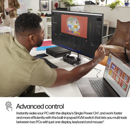 HP 732pk - Series 7 Pro - LED monitor - 32" (31.5" viewable) - 3840 x 2160 4K @ 60 Hz - IPS Black - 400 cd/m� - 2000:1 - 5 ms - Thunderbolt 4, HDMI, DisplayPort - black, silver — view 6
