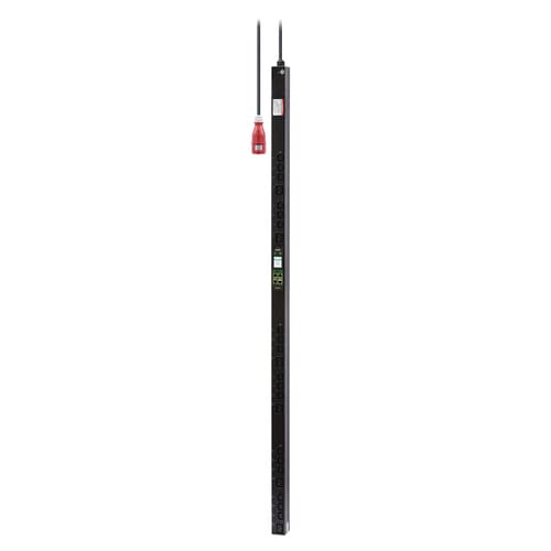 APC EasyPDU EPDU2216MBO - Power distribution unit (rack-mountable) - metered-by-outlet - AC 400 V - 11 kW - 11000 VA - 3-phase - Ethernet 10/100, serial, USB - input: IEC 60309 3P+N+PE - output connectors: 24 (18 x IEC 60320 C13, 6 x IEC 60320 C19) - 0U - 3 m cord - black