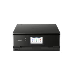 Canon PIXMA TS8750 Black. A4 Multifunction Colour Printer. Print/Copy/Scan+Cloud. 4800x1200dpi. 15ipm mono, 10ipm colour. 6 inks. Max 300gsm paper. Duplex. CD/DVD Printing. USB/WIFI. Windows/MacOS/IOS/Android/ChromeOS