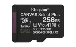 Kingston Canvas Select Plus - Flash memory card - 256 GB - A1 / Video Class V10 / UHS-I U1 / Class10 - microSDXC UHS-I