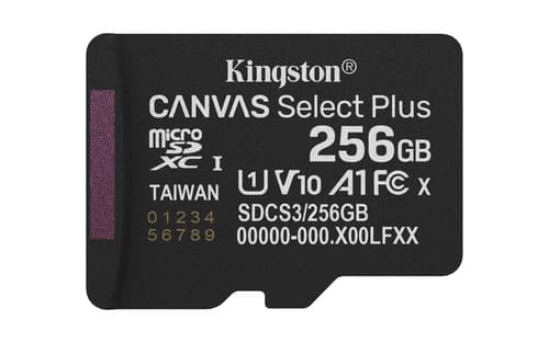 Kingston Canvas Select Plus - Flash memory card (SD adapter included) - 256 GB - A1 / Video Class V10 / UHS-I U1 / Class10 - microSDXC UHS-I — view 4