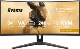 iiyama G-MASTER Gold Phoenix GCB3486WQSCP-B1 - LED monitor - gaming - curved - 34" (31.4" viewable) - 3440 x 1440 UWQHD @ 240 Hz - VA - 500 cd/m� - 4000:1 - 0.4 ms - 2xHDMI, DisplayPort, 2xUSB-C, 2xUSB - speakers - black