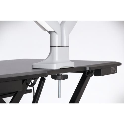 Kensington SmartFit One-Touch Dual Monitor Arm - Mounting kit - adjustable arm - for 2 monitors - metal - silver grey - screen size: 13"-32" - C-clamp, grommet, desk-mountable — view 9