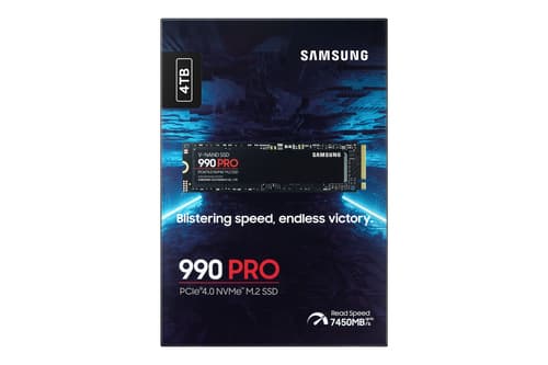 Samsung 990 PRO MZ-V9P4T0BW - SSD - encrypted - 4 TB - internal - M.2 2280 - PCIe 4.0 x4 (NVMe) - 256-bit AES - TCG Opal Encryption — view 6