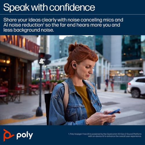 Poly Voyager Free 20 - Customer Special 1 - true wireless earphones with mic - in-ear - Bluetooth - active noise cancelling - black — view 6