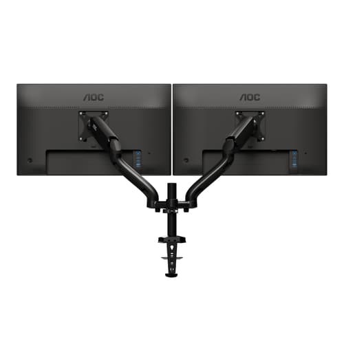 AOC AD110D0 - Mounting kit - adjustable arm - for 2 LCD displays - aluminium alloy - screen size: up to 27" - desk-mountable