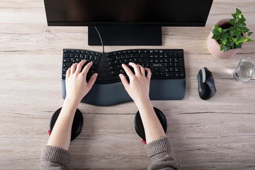 CHERRY SLIDEPAD ERGO - Keyboard/mouse wrist rest - black — view 10
