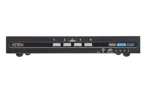 ATEN CS1184D4C - KVM / audio switch - USB, DVI, secure, with CAC (PSD PP v4.0 compliant) - 4 x KVM / audio - 1 local user - desktop