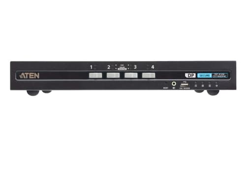 ATEN CS1184DP4C - KVM / audio switch - PSD PP v4.0 Compliant, Display Port, secure with CAC - 4 x KVM / audio - 1 local user - desktop — view 1