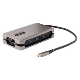 StarTech.com USB-C Multiport Adapter, 4K 60Hz HDMI 2.0b, HDR, USB 3.2 Gen 2 10Gbps Hub (2xUSB-C, 1xUSB-A), 100W PD Pass-Through, Mini Travel Dock, 12"/30cm Cable, Laptop Docking Station - Docking station - USB-C 3.2 Gen 2 / Thunderbolt 3 / Thunderbolt 4 - HDMI - 1GbE - 15 Watt