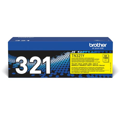 Brother TN321Y - Yellow - original - toner cartridge - for Brother DCP-L8400, DCP-L8450, HL-L8250, HL-L8350, MFC-L8650, MFC-L8850