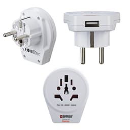WORLD TRAVEL ADAPT 2 AND 3-PIN 1USB