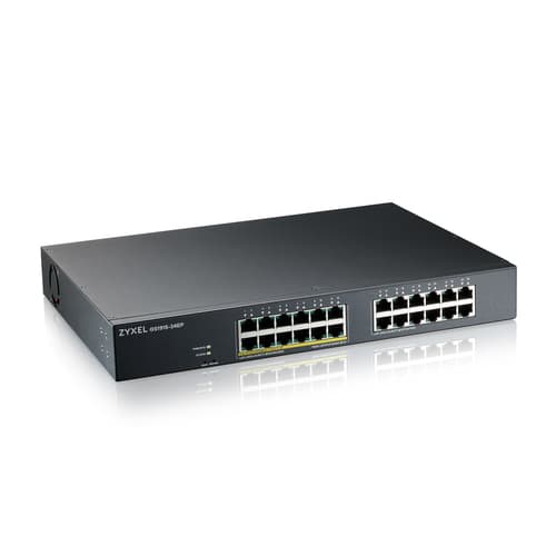 Zyxel GS1915 Series GS1915-24EP - Switch - NebulaFLEX compatible - smart - 24 x 10/100/1000 (12 PoE) - desktop, wall-mountable - PoE (130 W)