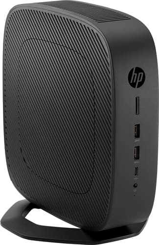 HP t740 - Thin client - SFF - 1 x Ryzen Embedded V1756B / up to 3.6 GHz - RAM 8 GB - flash 128 GB - Radeon Vega 8 - Gigabit Ethernet - Win 10 IoT Enterprise 2019 LTSC - monitor: none - keyboard: UK — view 3