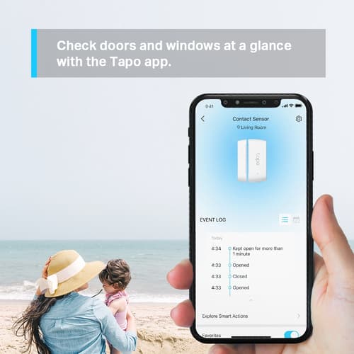 Tapo T110 V1 - Door and window sensor - smart - wireless - 863 - 865 Mhz, 868 - 868.6 MHz — view 5