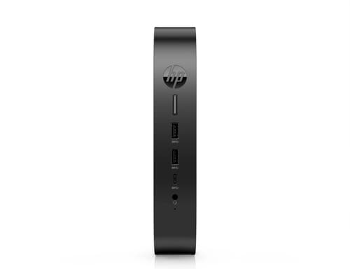 HP Elite t655 - Thin client - SFF 1 x Ryzen Embedded R2314 / up to 3.5 GHz - RAM 4 GB - flash 32 GB - eMMC - Radeon Graphics - Gigabit Ethernet, Bluetooth 5.2 - IGEL OS - monitor: none - keyboard: UK
