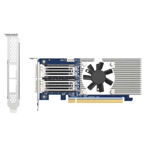 QNAP QXG-100G2SF-CX6 - Network adapter - PCIe 4.0 x16 low profile - 200 Gigabit Ethernet x 2 - for QNAP TDS-H2489FU, TS-h1290FX, TS-H2490FU