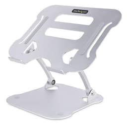StarTech.com Laptop Stand for Desk, Ergonomic Laptop Stand Adjustable Height, Aluminum, Portable, Supports up to 22lb (10kg), Foldable Laptop Holder for Desk - Angled Notebook Computer Riser/Lift (ADJ-LAPTOP-RISER) - Notebook stand - desk mountable - silver - for P/N: PRIVSCNLT15, PRIVSCNMAC13, PRIVSCNMAC15
