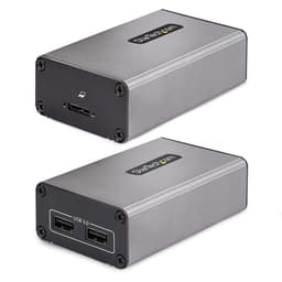 StarTech.com 2-Port USB 3.0 Extender over OM3 Multimode Fiber, LC/LC, 2x 5Gbps USB-A Hub, 350m (1150ft) Range, Durable USB Fiber Optic Extender, Incl. 2x 10G MMF SFP+ modules - Optical USB Extender (F35023-USB-EXTENDER) - USB extender - USB 3.0 - over CAT 5e - 2 ports - up to 350 m - TAA Compliant