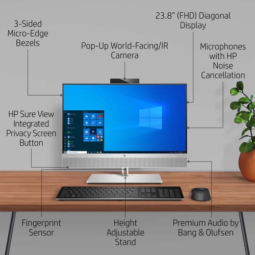 HP EliteOne 800 G6 - All-in-one - Core i5 10500 / up to 4.5 GHz - vPro - RAM 8 GB - SSD 256 GB - NVMe, TLC - UHD Graphics 630 - Gigabit Ethernet, IEEE 802.11ax (Wi-Fi 6) - 802.11a/b/g/n/ac/ax, Bluetooth 5.1 - Win 10 Pro 64-bit - monitor: LED 23.8" 1920 x 1080 (Full HD) touchscreen - keyboard: UK - Smart Buy — view 26