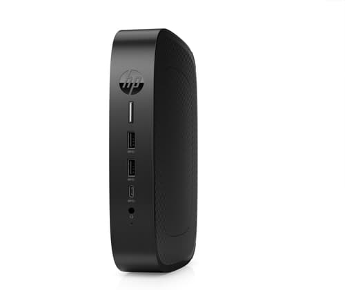 HP Elite t655 - Thin client - SFF 1 x Ryzen Embedded R2314 / up to 3.5 GHz - RAM 8 GB - flash 32 GB - eMMC - Radeon Graphics - Gigabit Ethernet, Bluetooth 5.2 - HP ThinPro - monitor: none - keyboard: UK — view 3