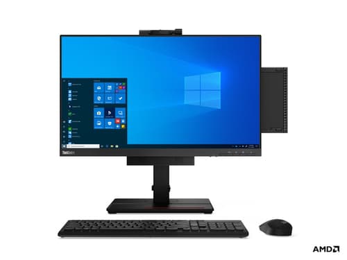 Lenovo ThinkCentre M75q Gen 2 11JN - Tiny Ryzen 5 5600GE / up to 4.4 GHz - RAM 8 GB - SSD 256 GB - TCG Opal Encryption 2, NVMe - Radeon Graphics - Gigabit Ethernet - Win 10 Pro 64-bit (includes Win 11 Pro Licence) - monitor: none - keyboard: UK - black - Lenovo TopSeller — view 9