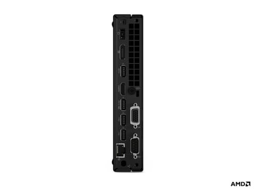 Lenovo ThinkCentre M75q Gen 2 11JN - Tiny Ryzen 5 Pro 5650GE / up to 4.4 GHz - RAM 8 GB - SSD 256 GB - TCG Opal Encryption, NVMe - Radeon Graphics - Gigabit Ethernet - Win 10 Pro 64-bit (includes Win 11 Pro Licence) - monitor: none - keyboard: UK - black - Lenovo TopSeller — view 3
