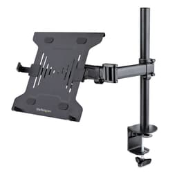 StarTech.com Laptop Desk Mount, Monitor and Laptop Mount for Desk, Displays 34in (8kg/17.6lb) & Laptops (4.5kg/9.9lbs), Adjustable & Articulating VESA Laptop Tray Arm - Desk Monitor Mount - Clamp / Grommet Mount (A-LAPTOP-DESK-MOUNT) - Mounting kit (articulating arm, desk clamp mount, pole, tray) - for monitor / notebook - plastic, steel - black - screen size: 13"-34" - notebook mount