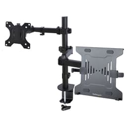 StarTech.com Monitor Arm with VESA Laptop Tray, For a Laptop (4.5kg / 9.9lb) and a Single Display up to 32" (8kg / 17.6lb), Black, Adjustable Desk Laptop Arm Mount, C-clamp/Grommet Mount - VESA Monitor Mount (A2-LAPTOP-DESK-MOUNT) - Mounting kit (notebook tray, monitor arm, notebook tray arm, pole) - for monitor / notebook - steel, plastic - black - screen size: 13"-34" - desktop