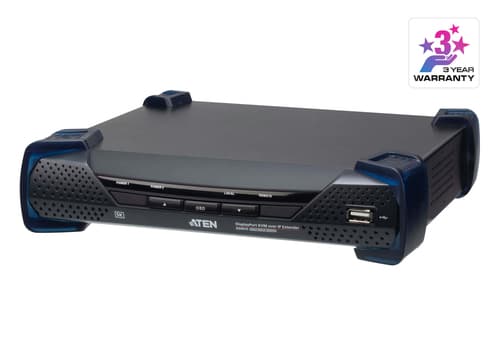 ATEN - KVM / audio / serial / USB extender - receiver - USB, DisplayPort, RS-232 - USB — view 1