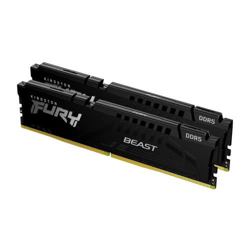 Kingston FURY Beast - DDR5 - kit - 32 GB: 2 x 16 GB - DIMM 288-pin - 5200 MT/s / PC5-41600 - CL36 - 1.25 V - unbuffered - on-die ECC - black