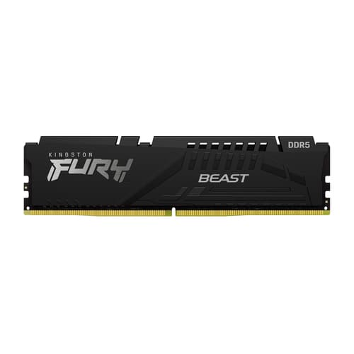 Kingston FURY Beast - DDR5 - module - 16 GB - DIMM 288-pin - 5200 MT/s / PC5-41600 - CL36 - 1.25 V - unbuffered - on-die ECC - black