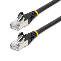 StarTech.com 10m CAT6a Ethernet Cable - Black - Low Smoke Zero Halogen (LSZH) - 10GbE 500MHz 100W PoE++ Snagless RJ-45 w/Strain Reliefs S/FTP Network Patch Cord - Patch cable - RJ-45 (M) to RJ-45 (M) - 10 m - S/FTP - CAT 6a - IEEE 802.3bt - snagless, stranded, molded, halogen-free - black