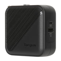 Targus - Power adapter - GaN - 65 Watt - PD - 2 output connectors (24 pin USB-C, USB Type A) - black