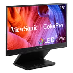 ViewSonic ColorPro VP16-OLED - OLED monitor - 16" (15.6" viewable) - portable - 1920 x 1080 Full HD (1080p) @ 60 Hz - 400 cd/m� - 100000:1 - 1 ms - Micro HDMI, 2xUSB-C - speakers