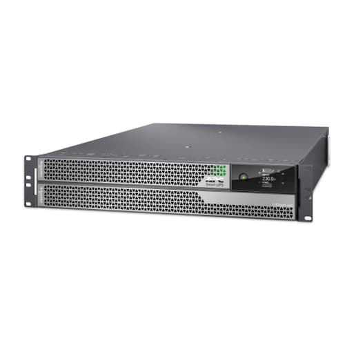 APC Smart-UPS Ultra On-Line - UPS (rack-mountable / external) - AC 220-230 V - 5000 Watt - 5000 VA - Lithium Ion - USB, Ethernet - output connectors: 10 - 2U - silver grey — view 1